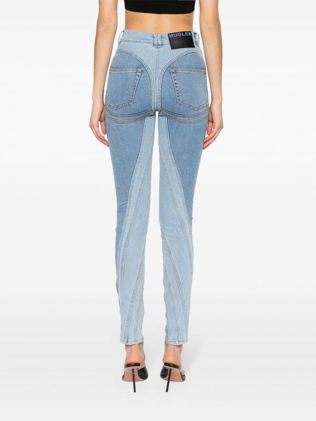 Mugler - Spiral high-rise skinny jeans
