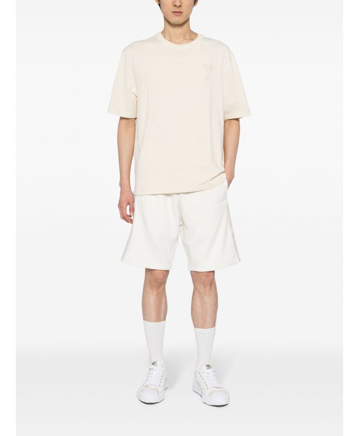 Palm Angels - logo-tape cotton track shorts