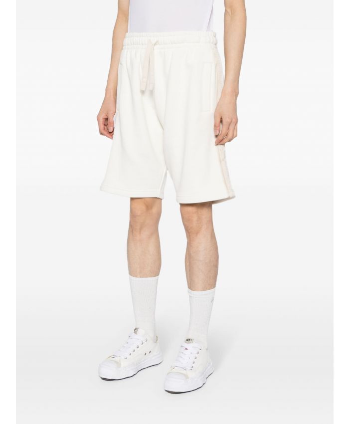 Palm Angels - logo-tape cotton track shorts