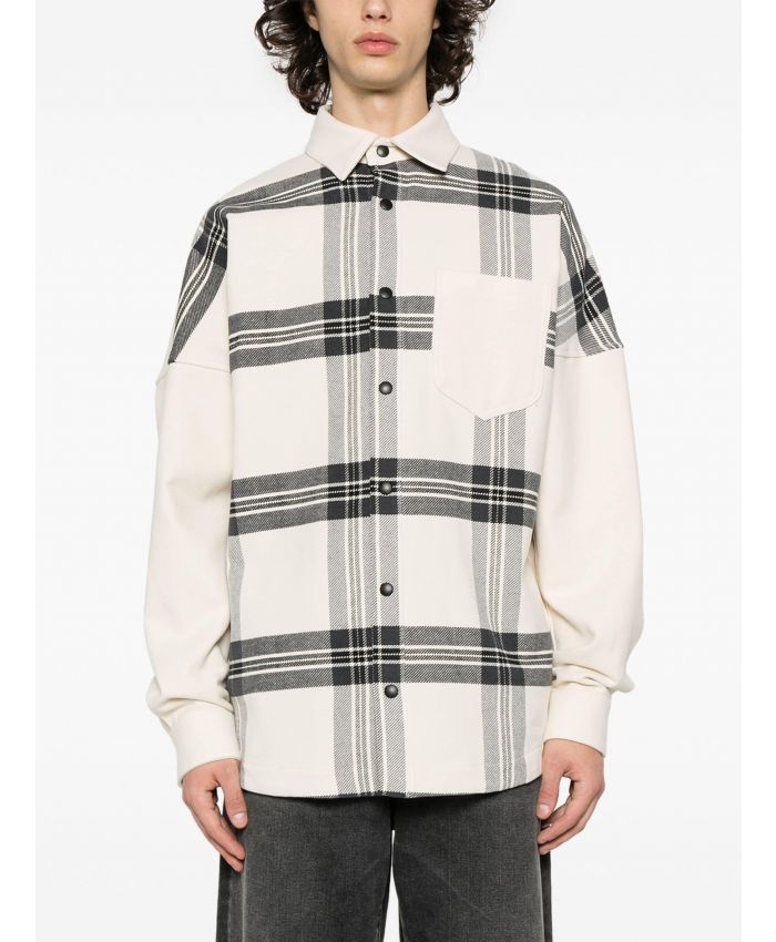 Palm Angels - logo-print checked overshirt