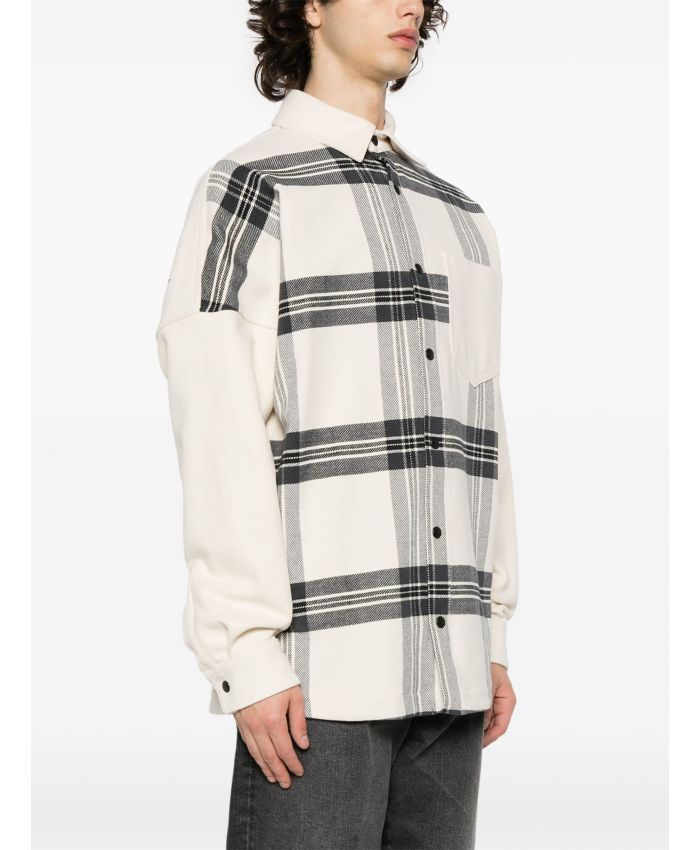 Palm Angels - logo-print checked overshirt