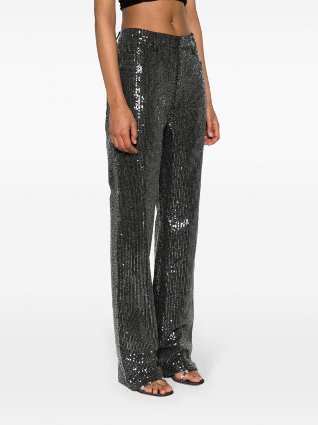 Rotate - high-waisted sequin-embellished jeans