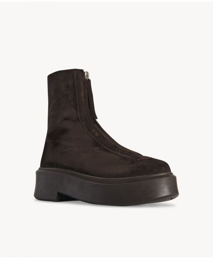 The Row - Zipped Boot I in Suede