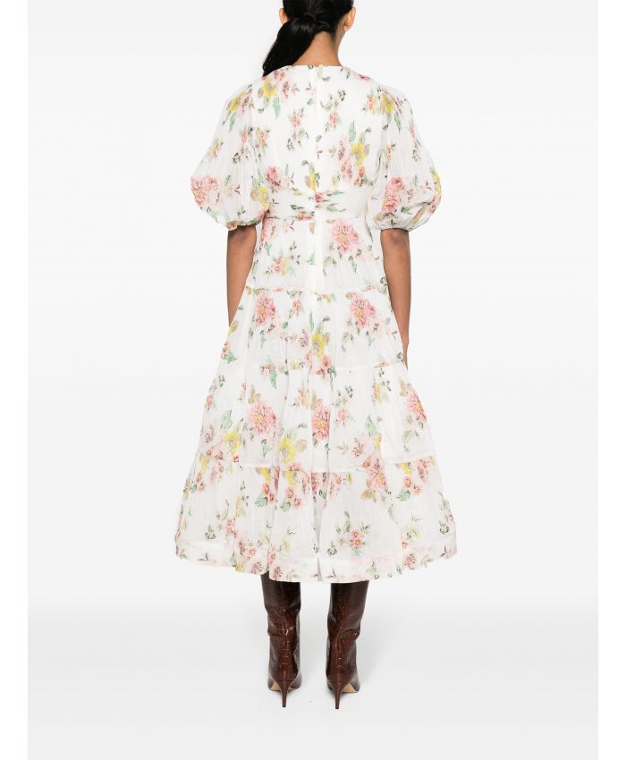 Zimmermann - floral-print pleated midi dress