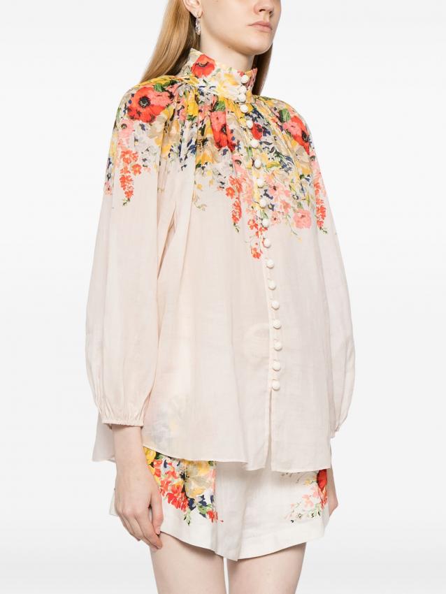 Zimmermann - Alight floral-print linen blouse