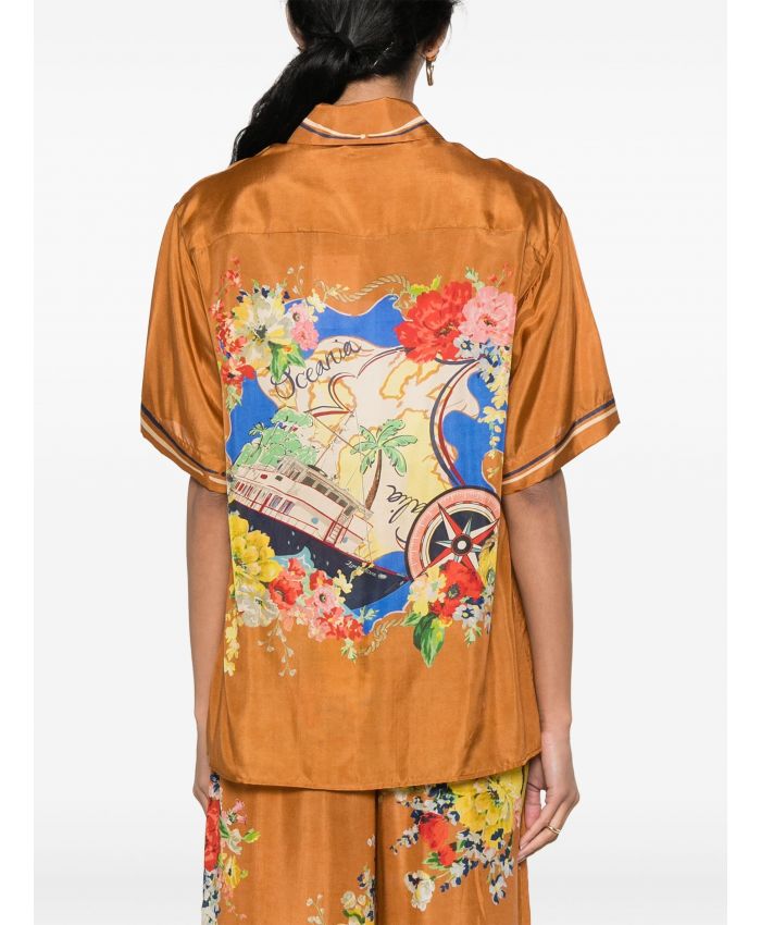 Zimmermann - Alight graphic-print silk shirt