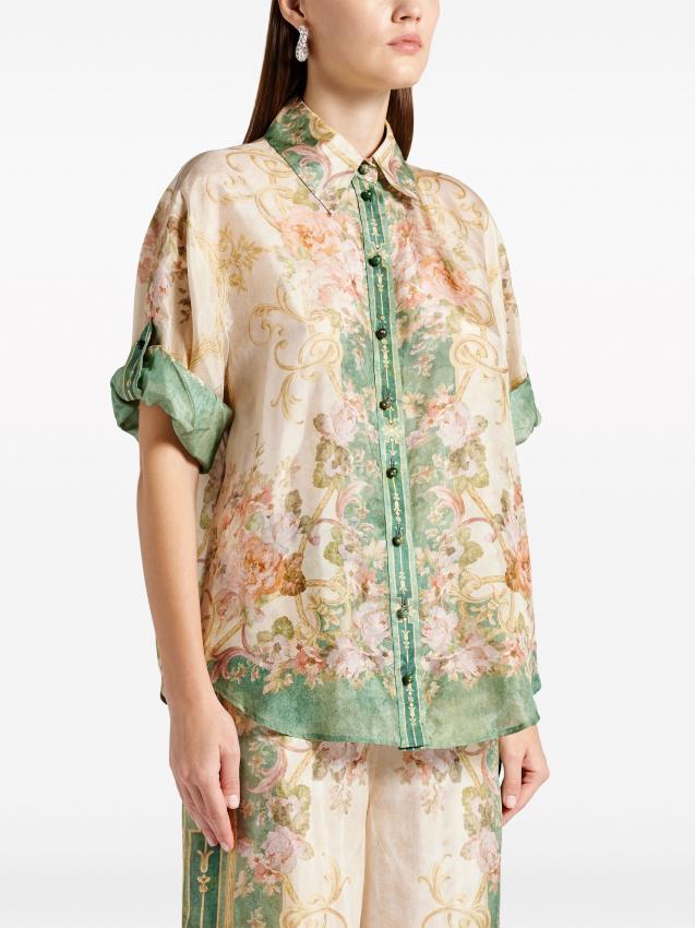 Zimmermann - August floral-print silk shirt