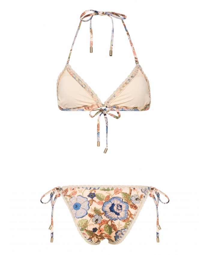 Zimmermann - Junie floral-print bikini set