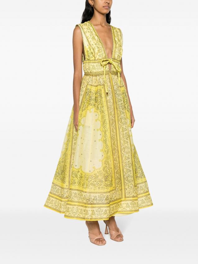 Zimmermann - bandana-print linen-blend dress