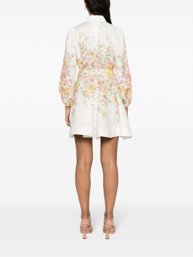 Zimmermann - floral-print belted minidress