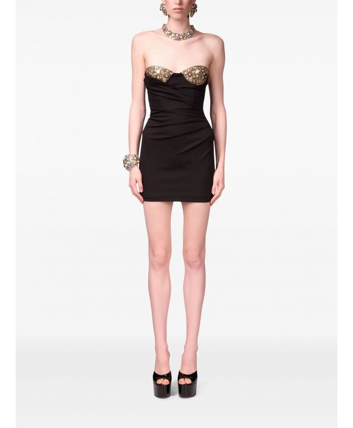 Area - crysta-embellished minidress