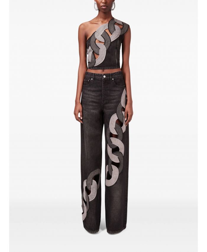 Area - chain-detail off-shoulder top