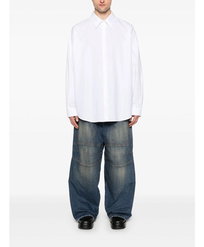 Balenciaga - logo-embroidered shirt