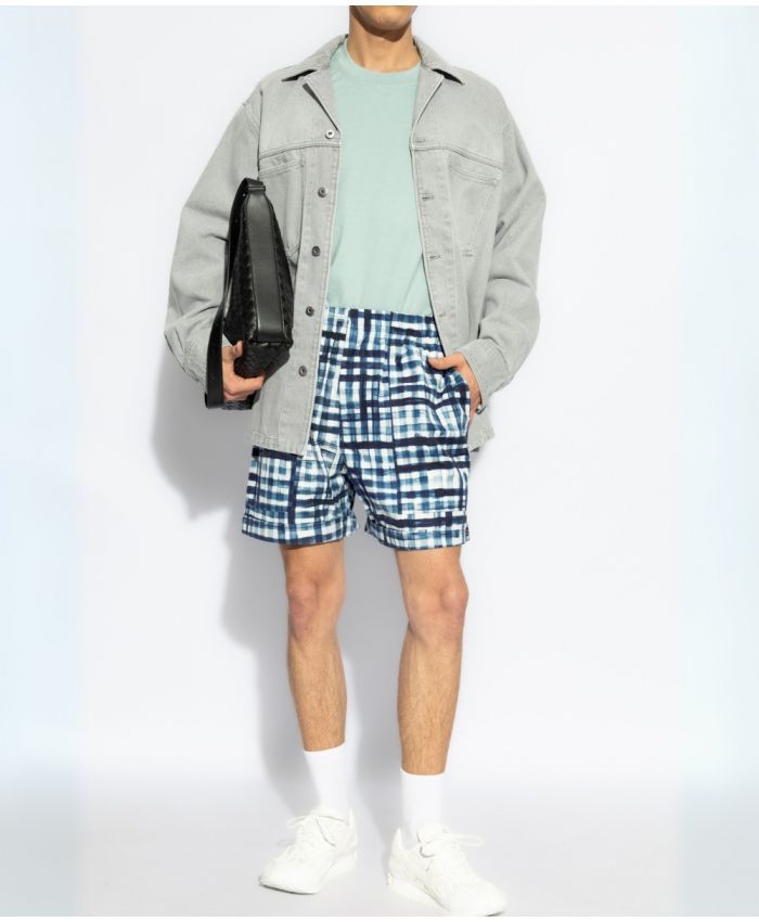 Bottega Veneta - Blue plaid pattern shorts
