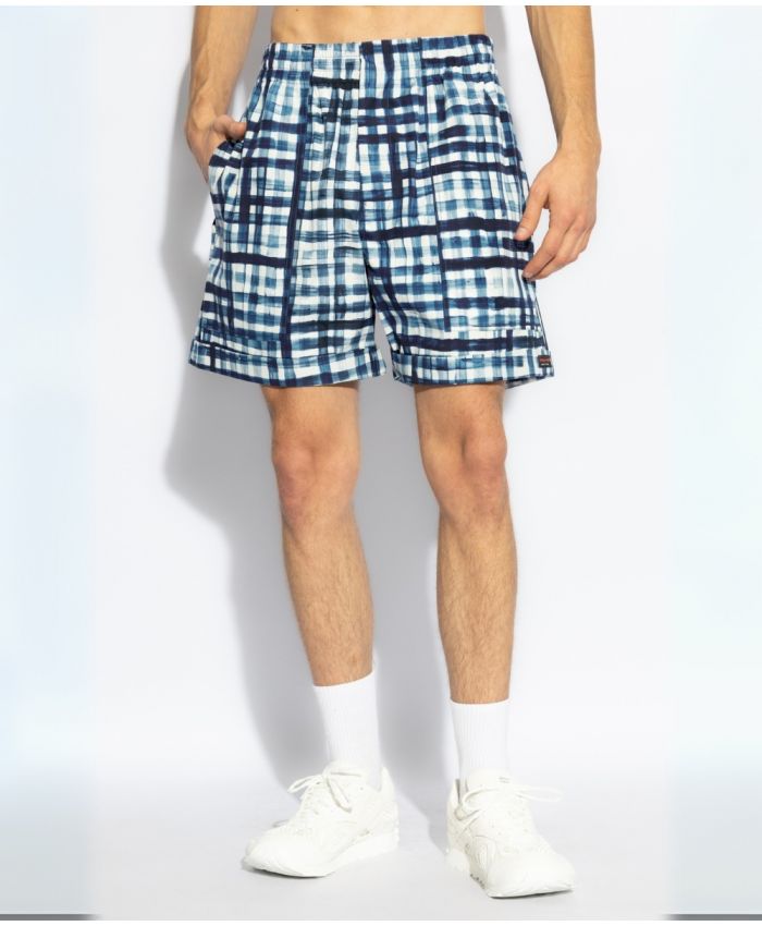 Bottega Veneta - Blue plaid pattern shorts