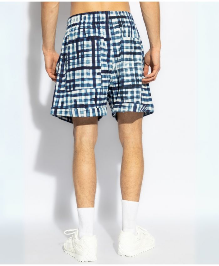 Bottega Veneta - Blue plaid pattern shorts