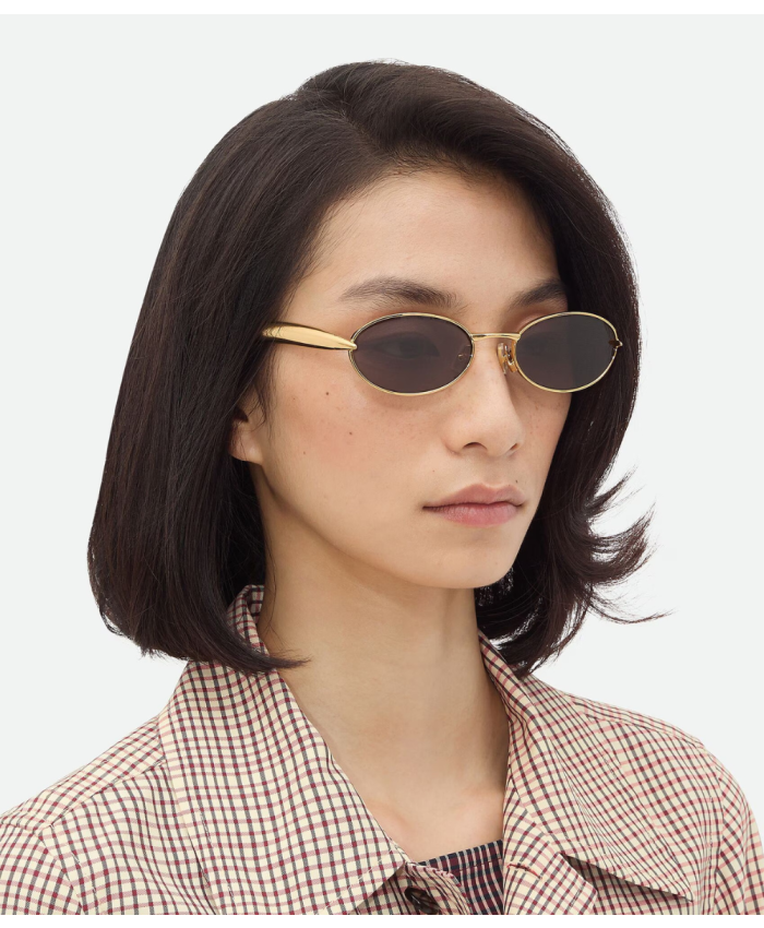 Bottega Veneta Eyewear - Sardine Oval Sunglasses