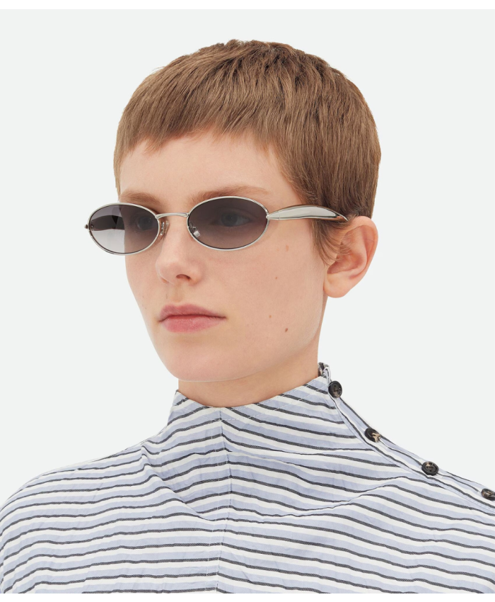 Bottega Veneta Eyewear - Sardine Oval Sunglasses