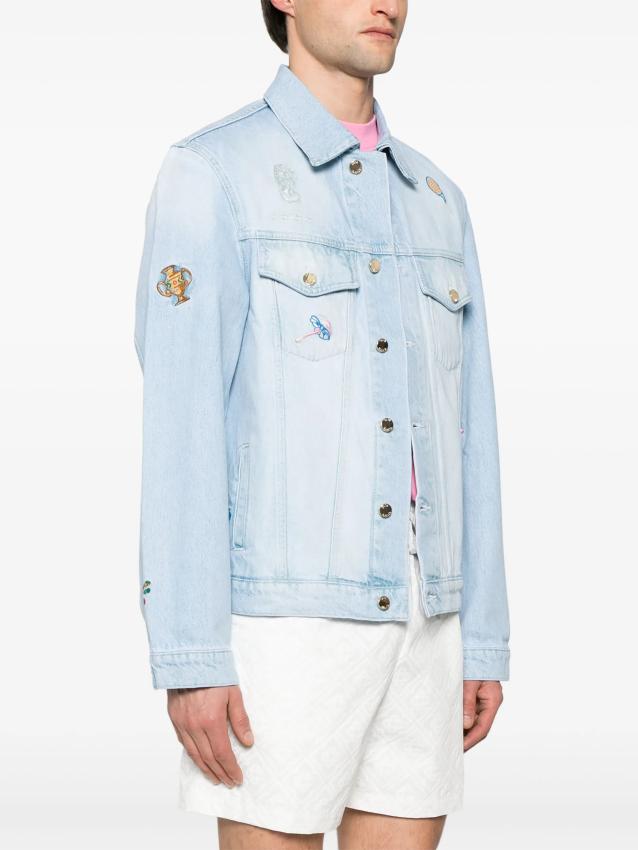 Casablanca - embroidered denim jacket