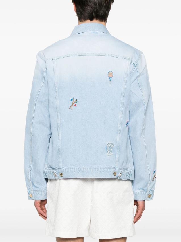 Casablanca - embroidered denim jacket