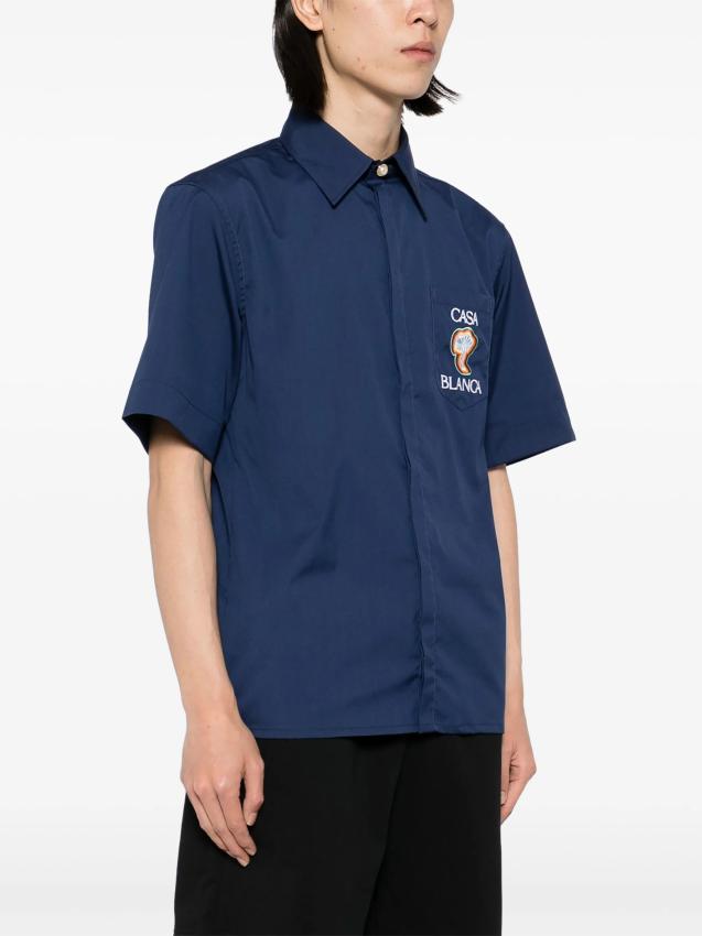 Casablanca - embroidered logo shirt