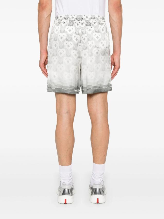 Casablanca - heart-monogram silk shorts