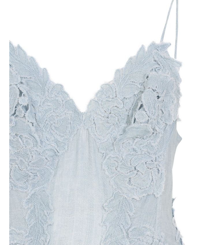 Ermanno Scervino - lace-appliquè maxi dress