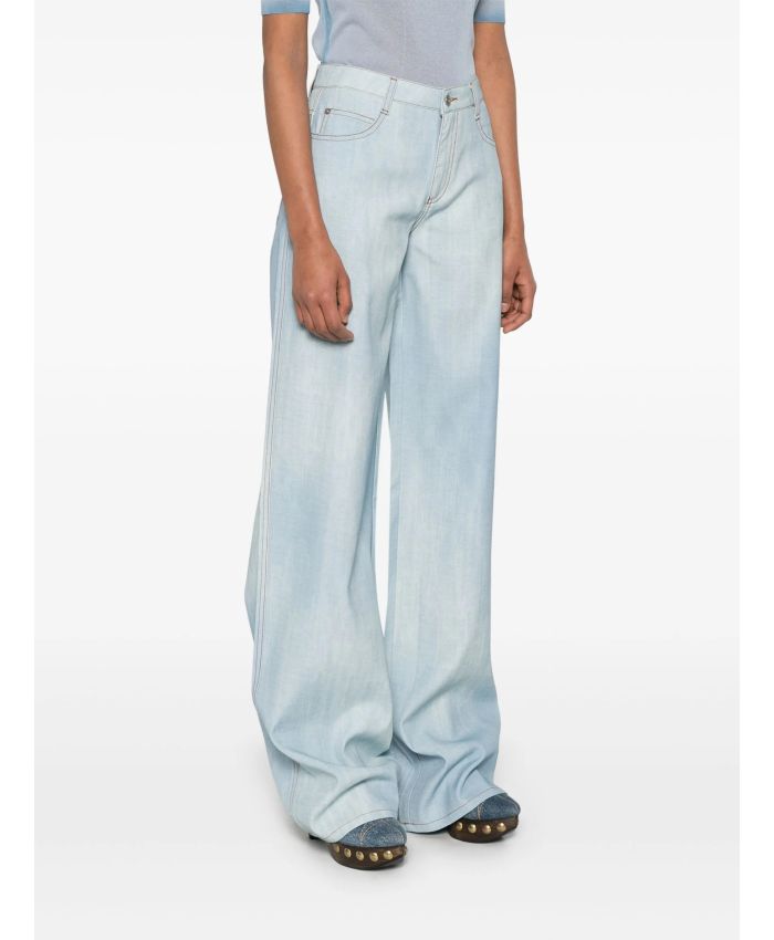 Ermanno Scervino - marocain denim-print trousers