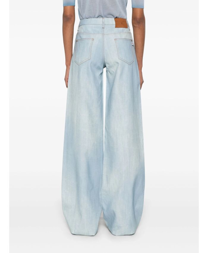 Ermanno Scervino - marocain denim-print trousers