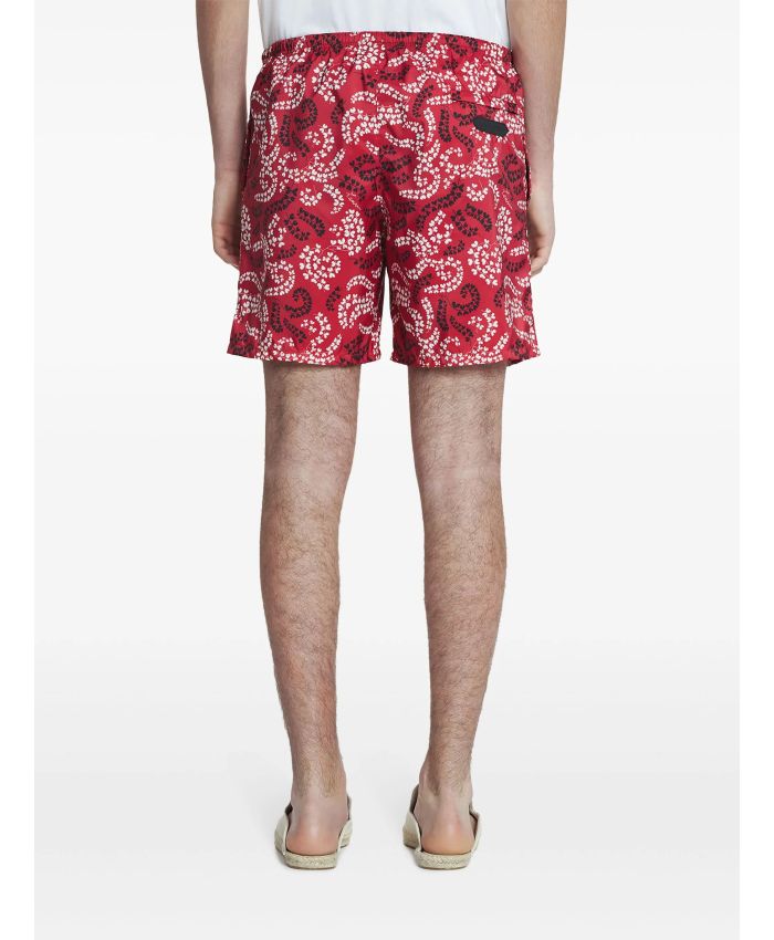 Lanvin - leaf-print swim shorts