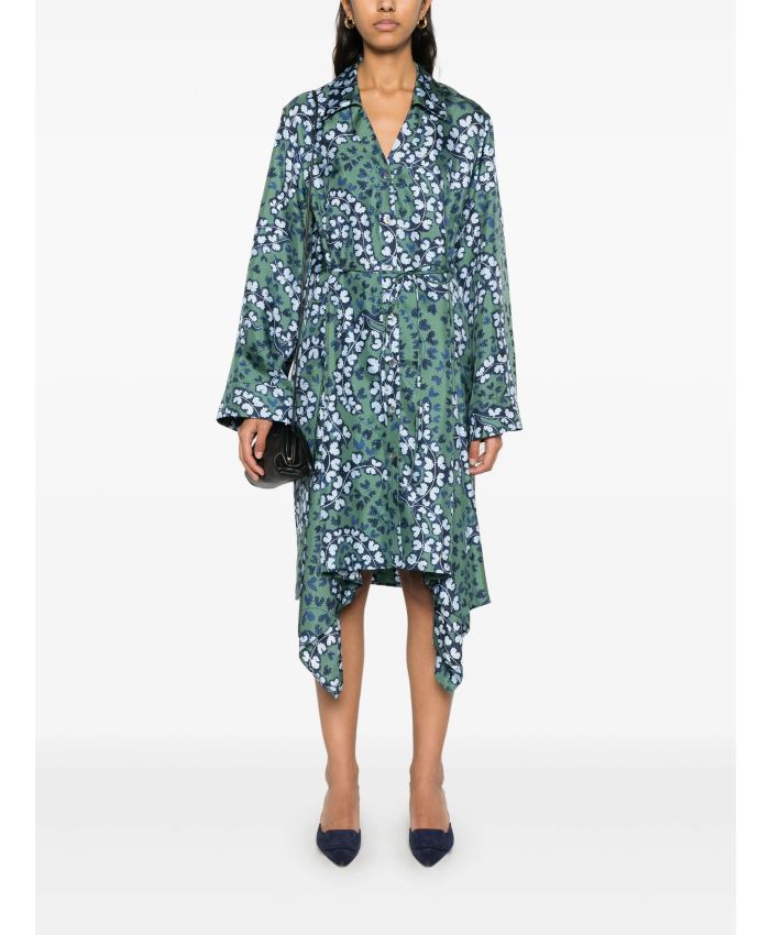 Lanvin - floral-print midi dress