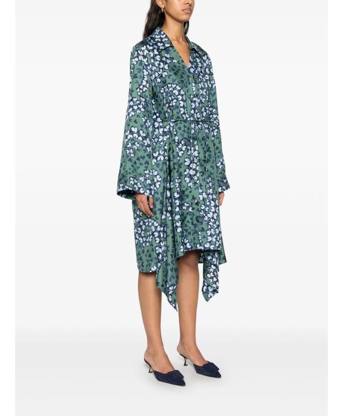 Lanvin - floral-print midi dress