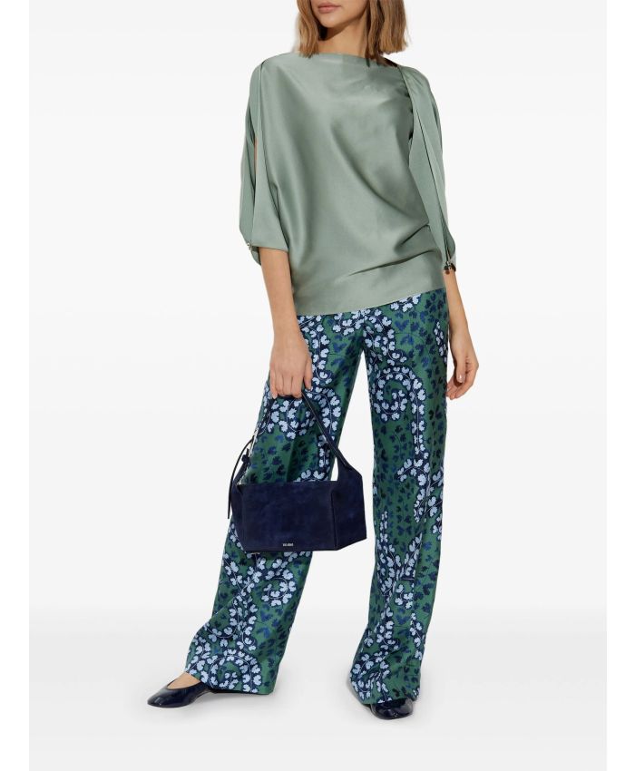 Lanvin - pleated silk trousers