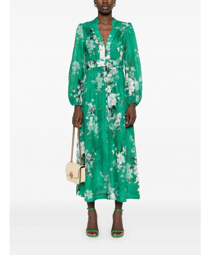 Zimmermann - Everley Plunge midi dress