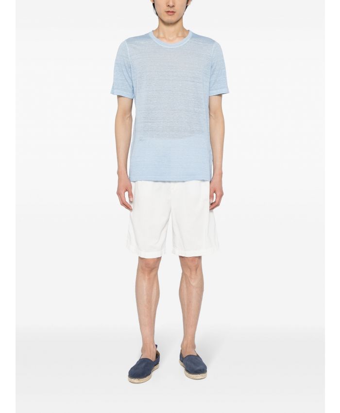 120% Lino - short-sleeved linen T-shirt