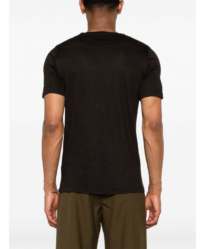 120% Lino - round-neck linen T-shirt