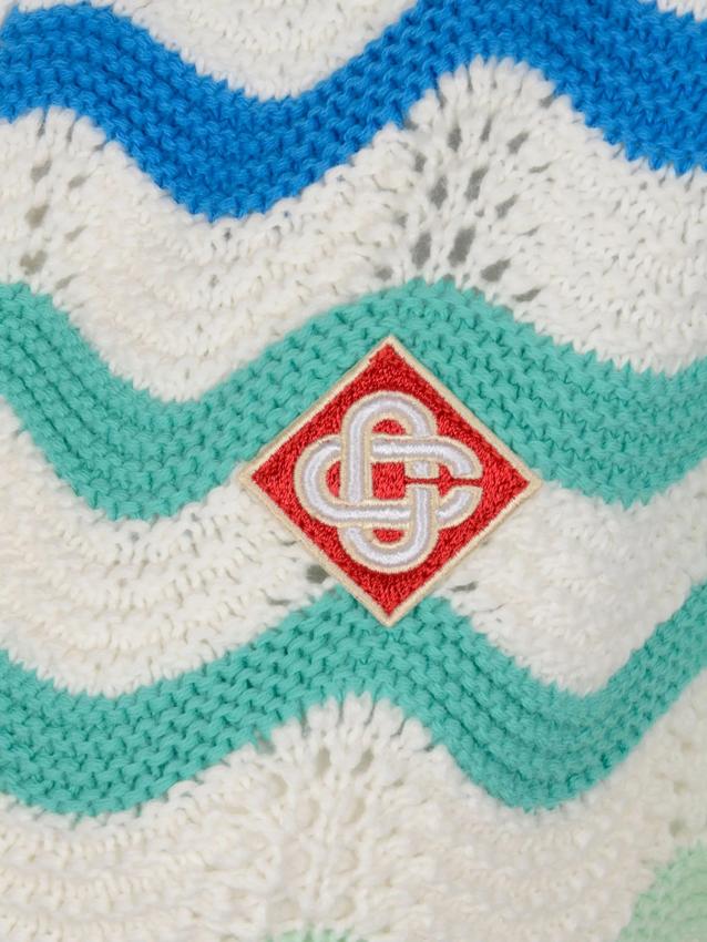 Casablanca - wave-pattern polo top