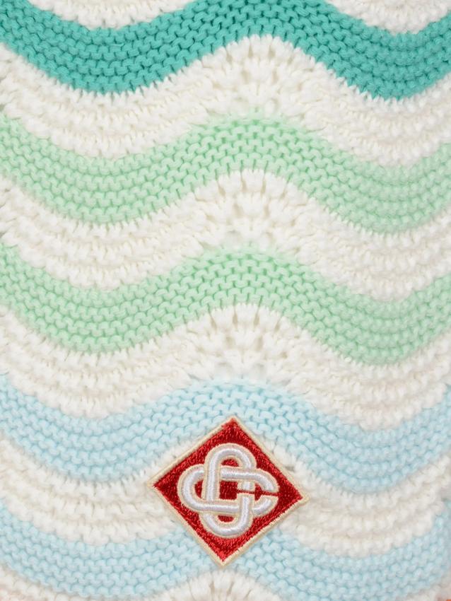 Casablanca - ribbed wave-patterned mini skirt