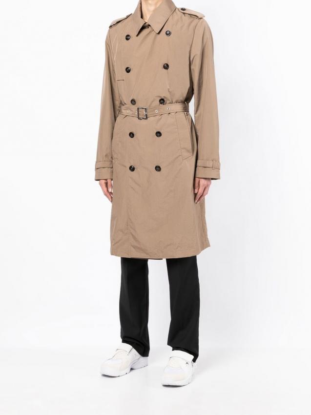 Amiri - double-breasted belted trench coat