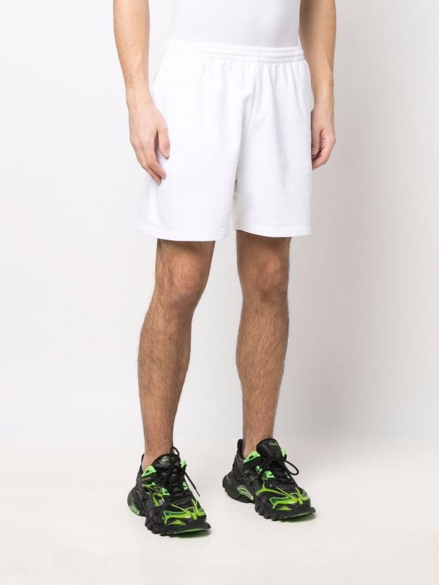 Balenciaga - White cotton flared cotton track shorts