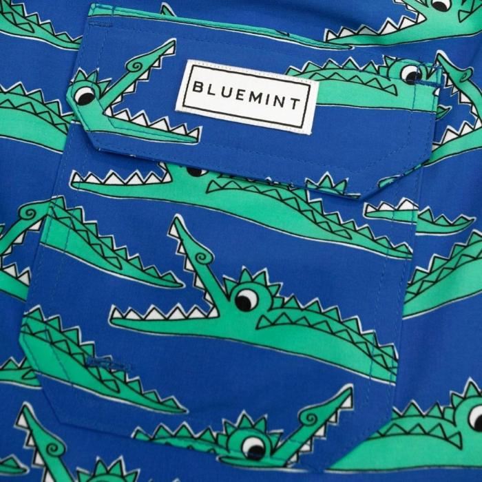 Bluemint - Arthus stretch four way stretch swim shorts blue crocodile