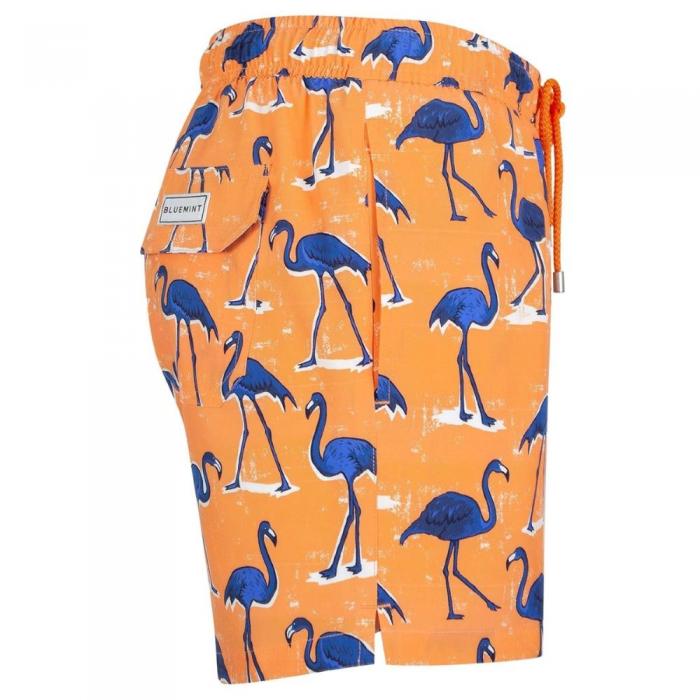 Bluemint - Arthus stretch four way stretch swim shorts orange flamingo