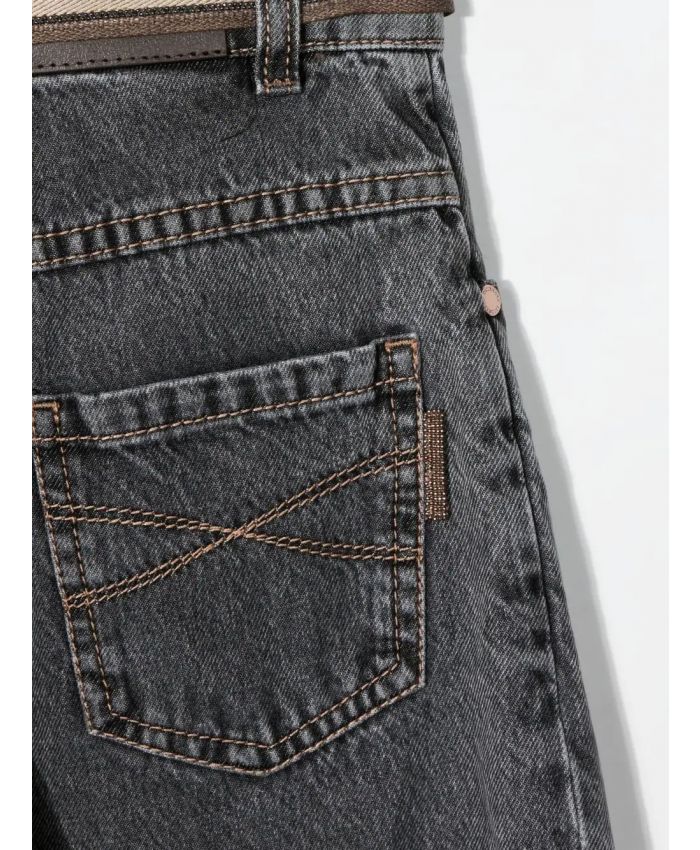 Brunello Cucinelli Kids - TEEN gradient-effect straight-leg denim jeans