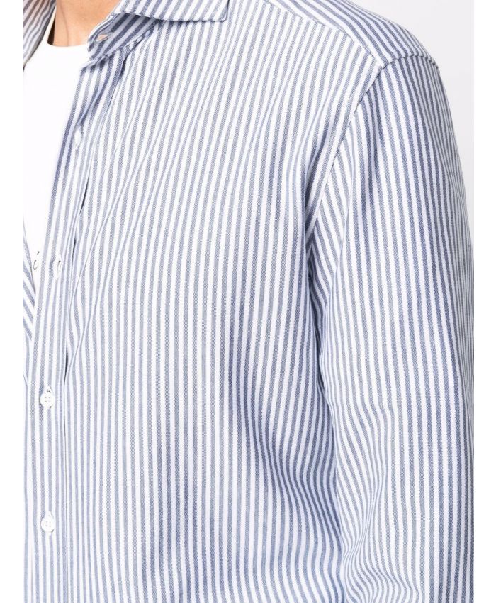 Brunello Cucinelli - stripe-print cotton shirt