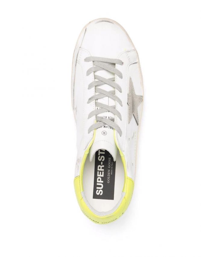 Golden Goose - distressed star leather sneakers
