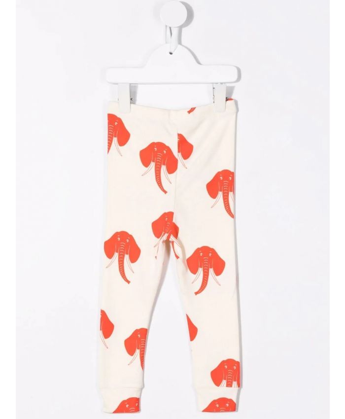 Mini Rodini - elephant-print organic cotton leggings