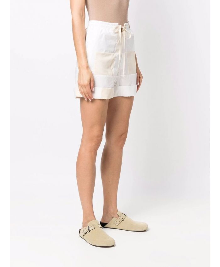 Nanushka - checked drawstring-waist shorts