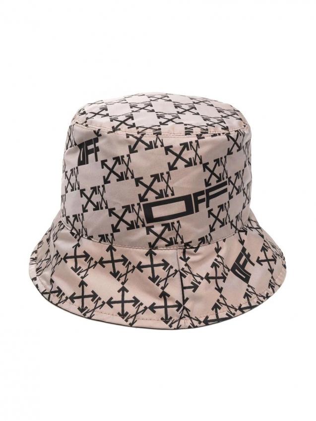 Off-White - reversible Arrows monogram bucket hat