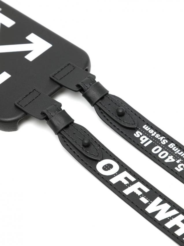Off-White - logo-print neck-strap phone case