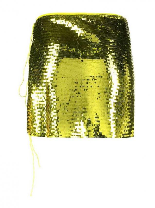 Oseree - sequined green skirt
